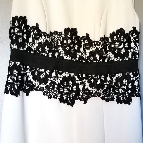 <NEW YORK & COMPANY> White Lined Sheath Dress - Picture 3 of 16